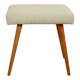 Tabouret en bouclé beige - pieds ronds en hêtre - 2 pièces disponibles