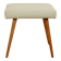 Tabouret en bouclé beige - pieds ronds en hêtre - 2 pièces disponibles