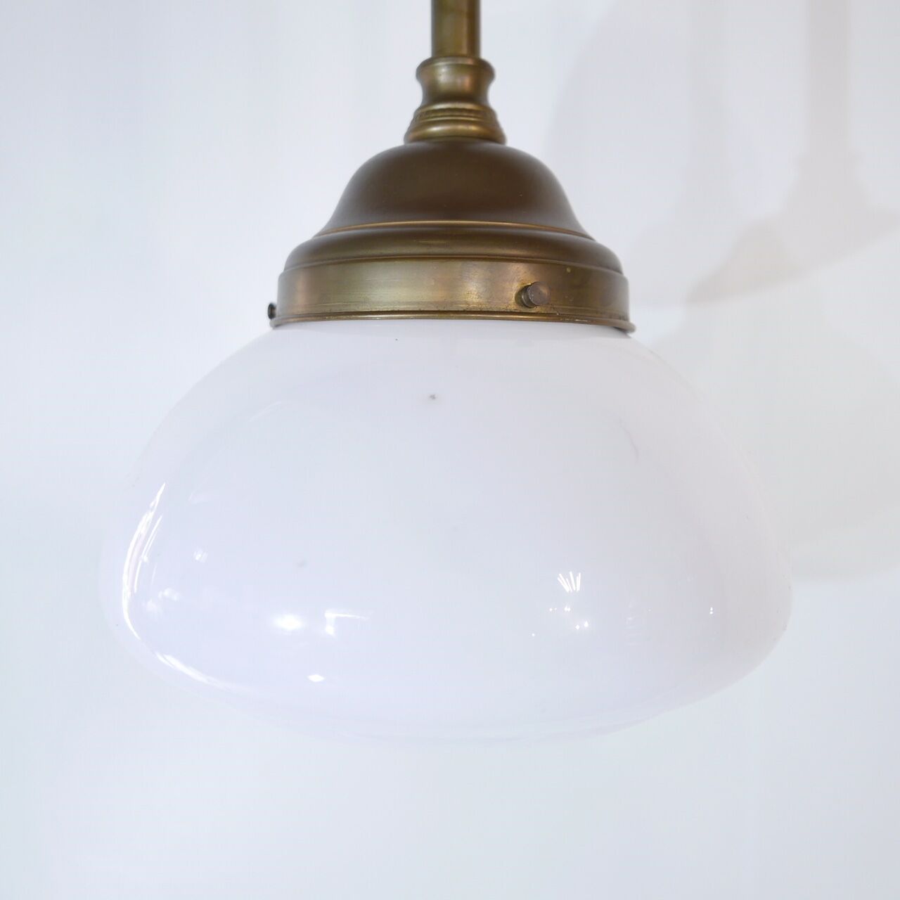 Vintage single opaline hanging lamp