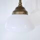 Vintage single opaline hanging lamp
