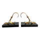 Pair of Modernist Gold Starry Bookends