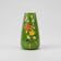 Art Deco porcelain vase in green with floral patterns.