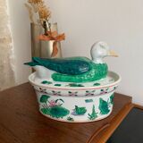 Hand-painted ceramic duck slip 1970