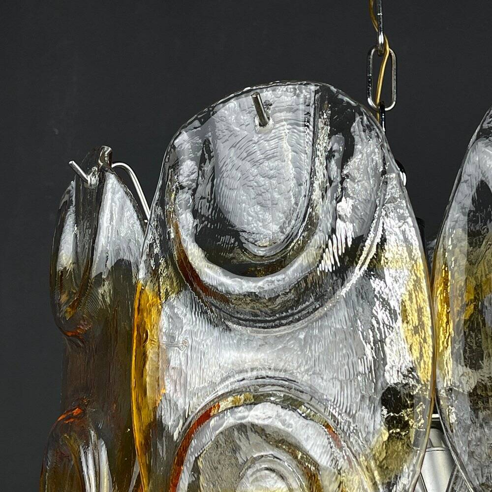 Murano glass chandelier by Mazzega, Italy, 1960s