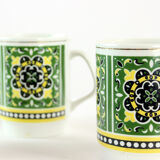 Set of 4 mugs in porcelain, Czechoslovakia 1960s