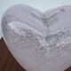 Heart-shaped bubble glass vase from the 1960s.