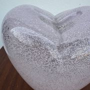 Heart-shaped bubble glass vase from the 1960s.