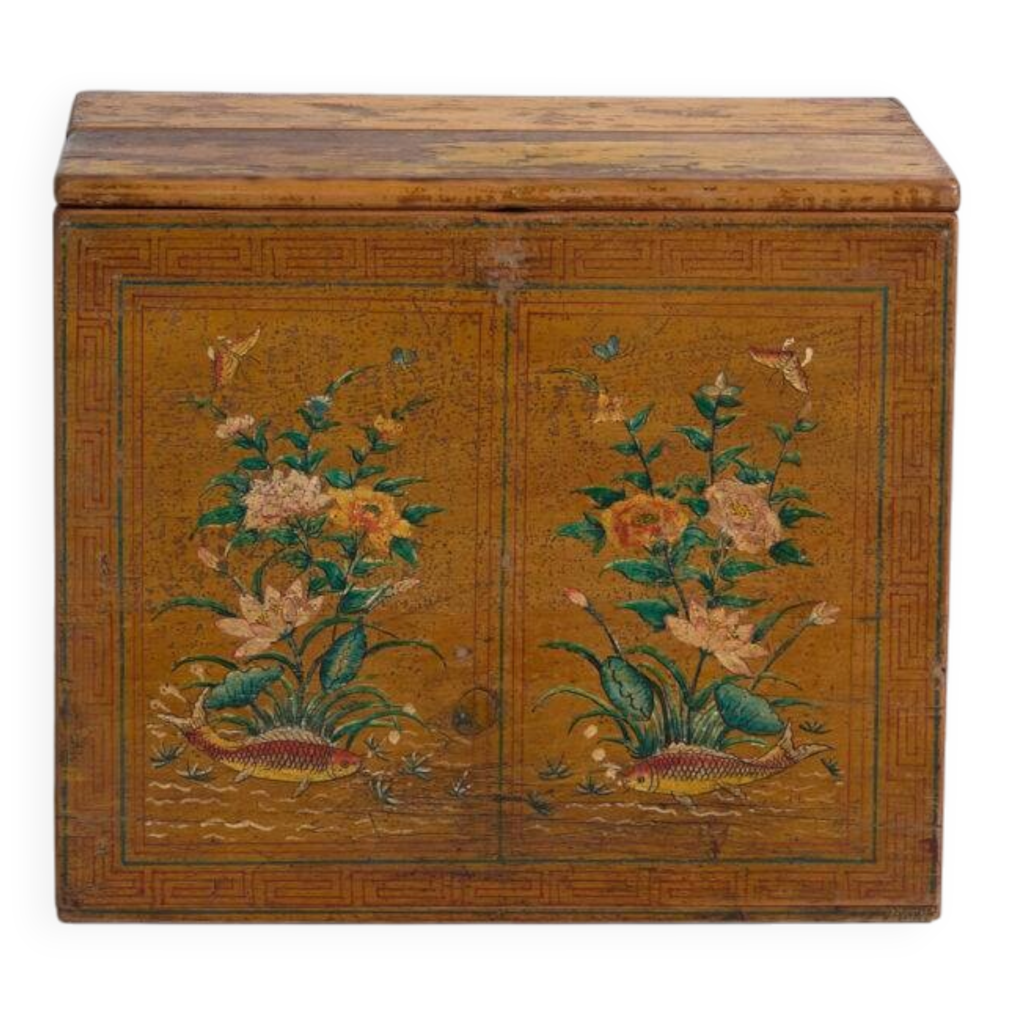 Chinese chest with original painting – China, circa 1900
