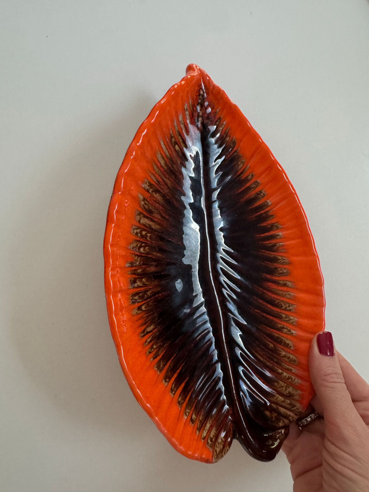 Ceramic plate Barbotine