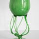 Vintage artistic green vase from the mid-century, Poland, Europe, 1970s.