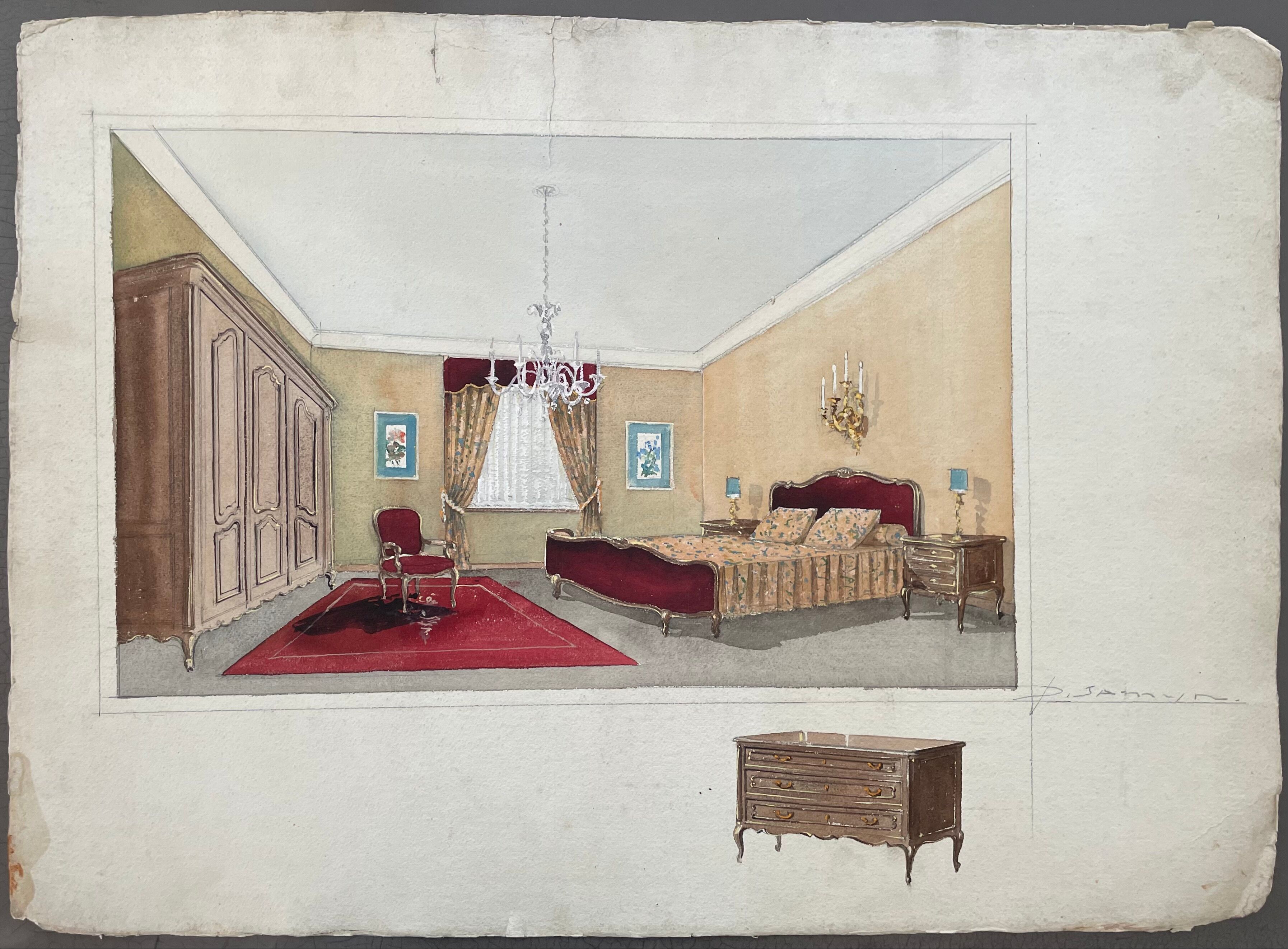 Painting decorative art interior architecture 30-50s