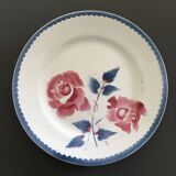 Assiette ancienne décor roses