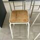 2 snack stools from the 70s, metal and wood, good condition