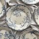 6 “Iris” Clairefontaine ironstone dessert plates