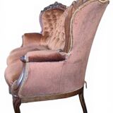 19th-century neo-Rococo antique canapé – Walnut structure