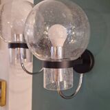 Pair of "Scones" wall lights by Glashütte Limburg 60's 70's