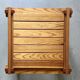 Modernist pine side table / bedside table, 1970 design.