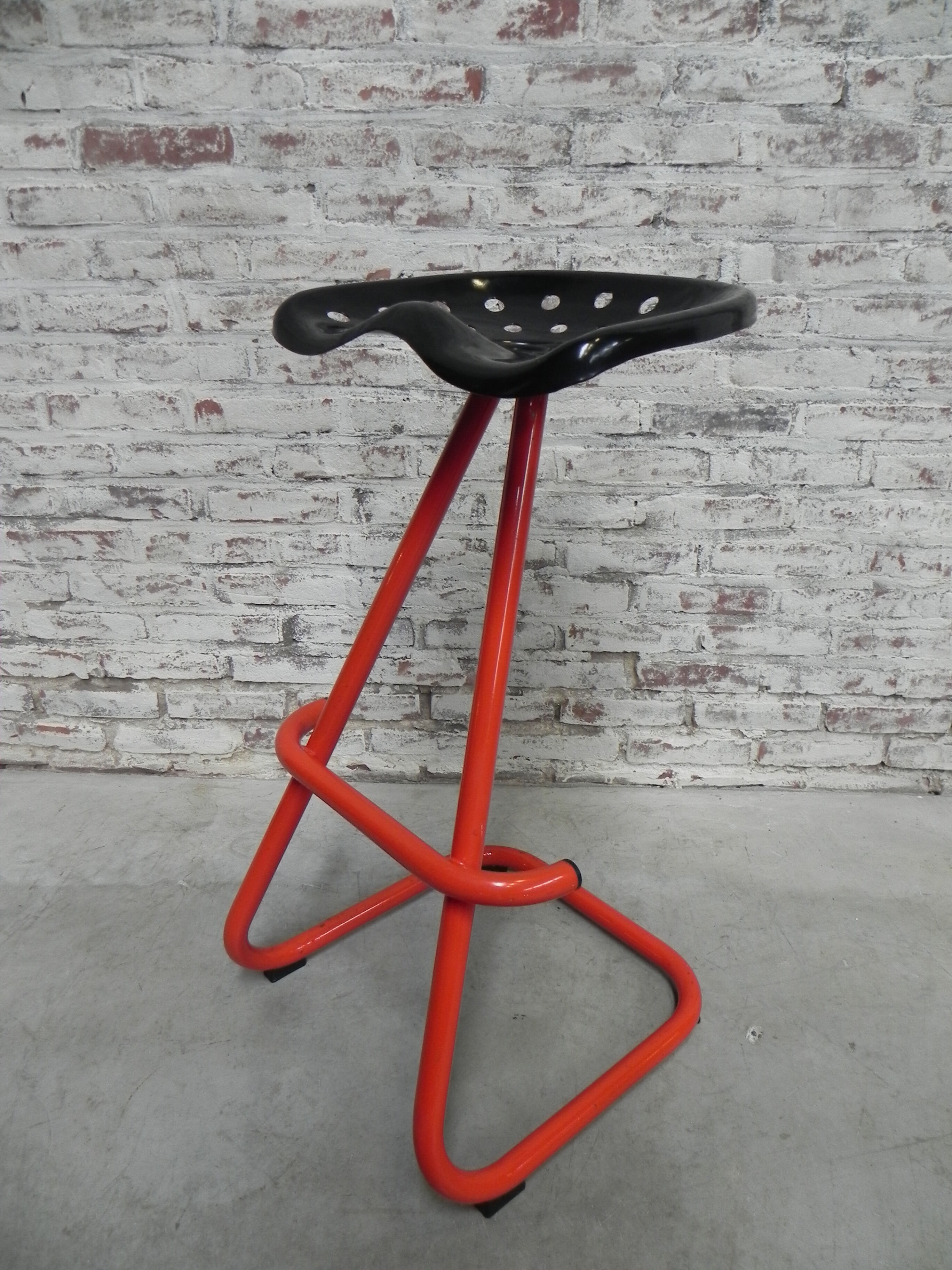 Tabouret bar vintage acier siège de tracteur