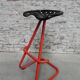 Tabouret bar vintage acier siège de tracteur