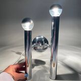 Vintage chrome tube wall lamp