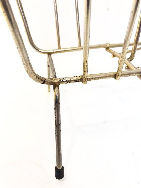 Vintage gold magazine rack, 1970