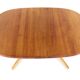 Glostrup oval 2x extendable dining table - massive teak - danish design