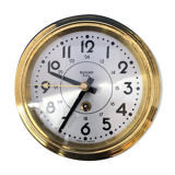 Old modernist brass wall clock 1930 bayard movement 8 days