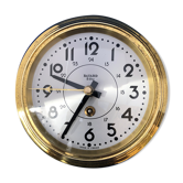 Ancienne horloge murale laiton moderniste 1930 mouvement bayard 8 days