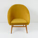Vintage Yellow Shell Chair