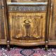 Art Deco buffet in mahogany, oak, and marble top.