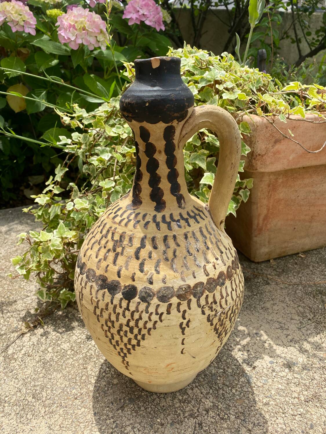 Large terracotta jug