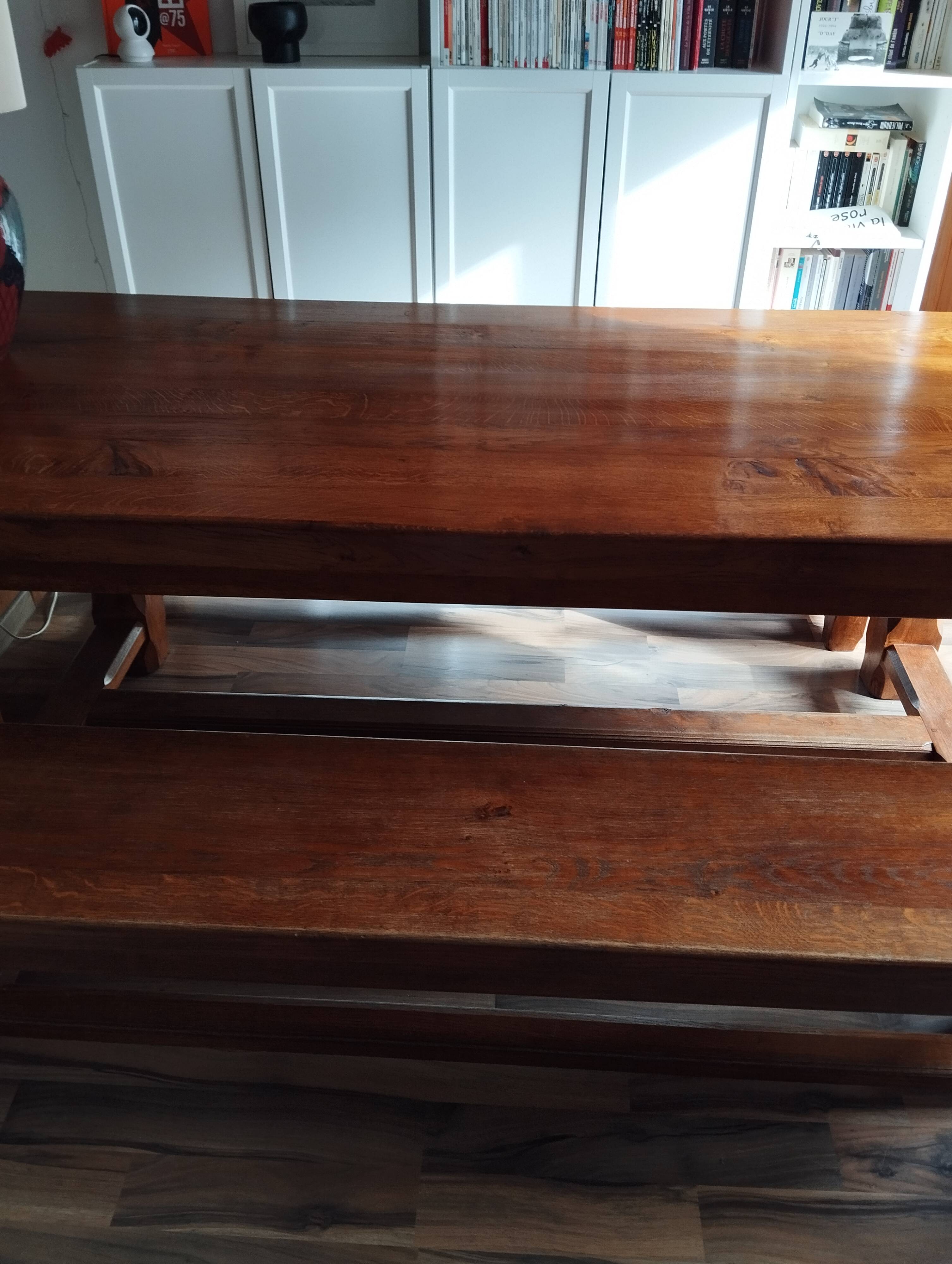 Solid oak farm table