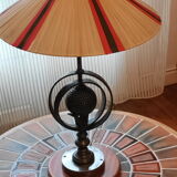 Wrought iron lamp with armillary sphere decorations