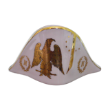 Napoleon bicorne ashtray in luxury porcelain and gilding