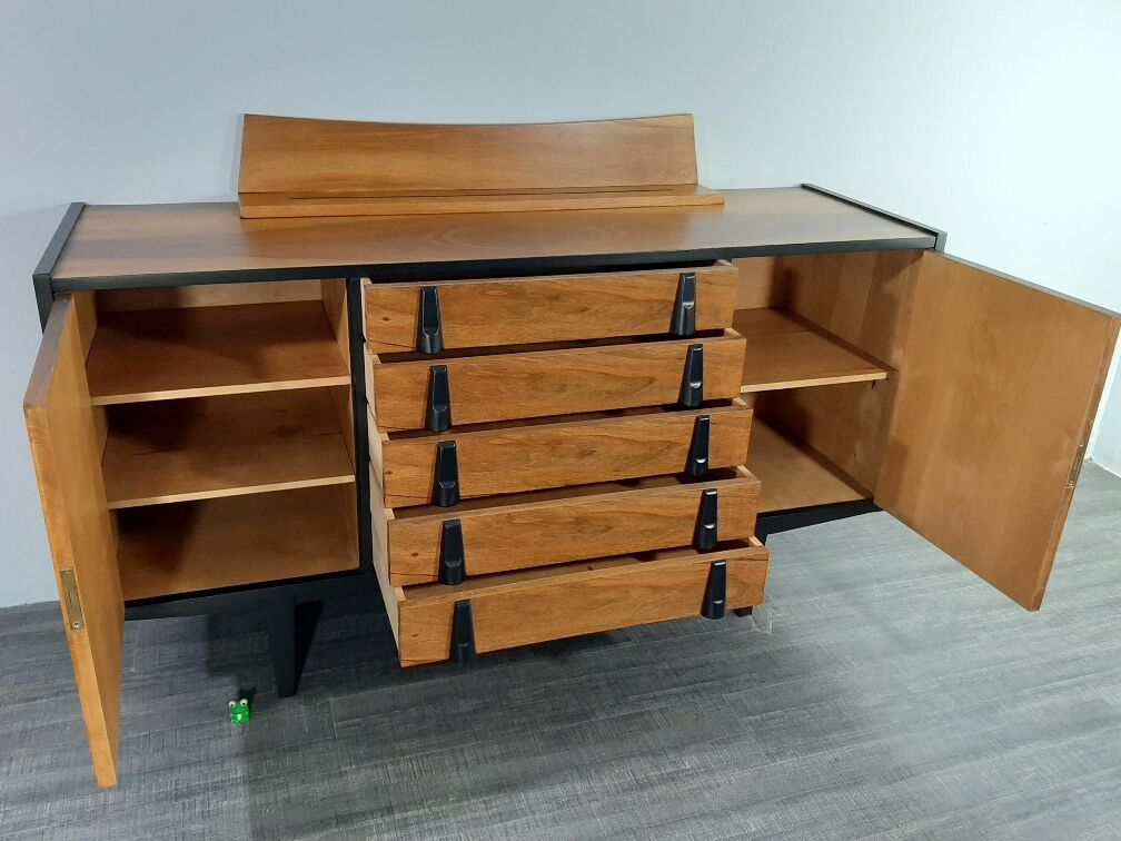 Enfilade in Walnut design Raymond Halas, Polish Vintage 1960s