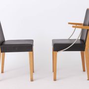 Set of 2 Inno Interior Oak Chairs, Armchair & Side Chair, Finnish 1990s