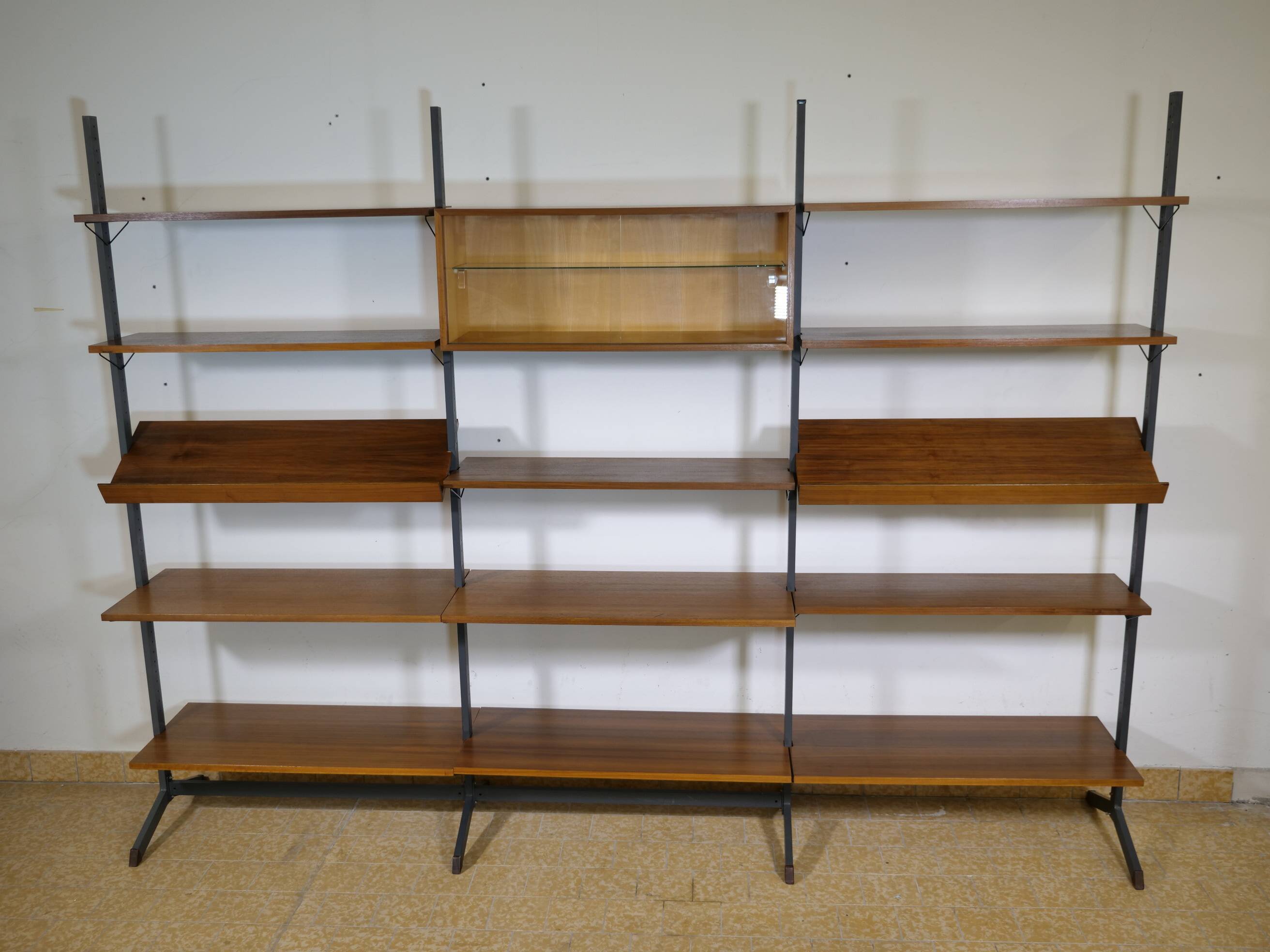 Free Standing Modular Teak Shelving System by Olof Pira, 1960s