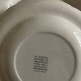 Set of 12 English earthenware plates Burleigh Davenport relief Vine leaf and strawberries