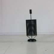 Minimalistic dutch design perforated metal umbrella stand