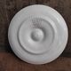 Vintage French oyster plate in white and green majolica.