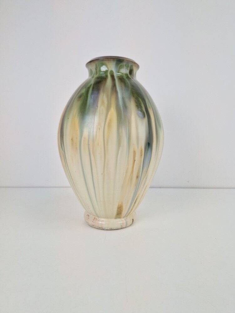 Glazed Stoneware Vase by Grégoire Lebon, Belgium, 1940s