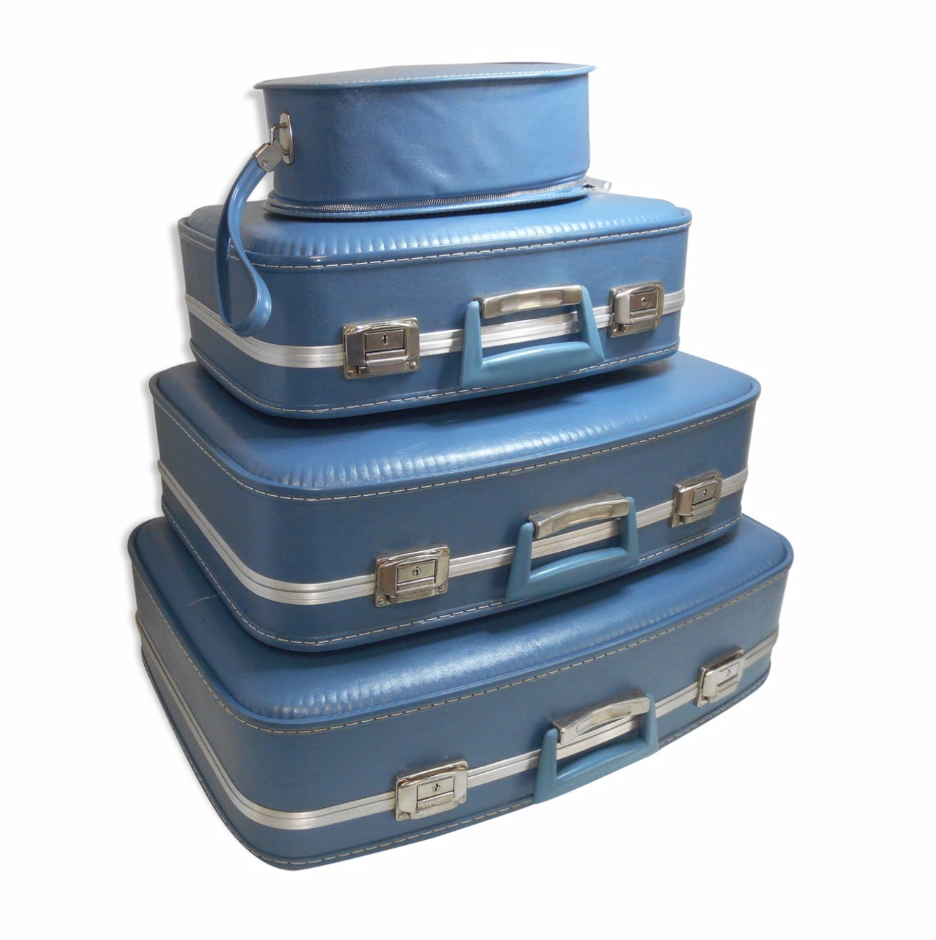 1960s flight attendant and vanity suitcases