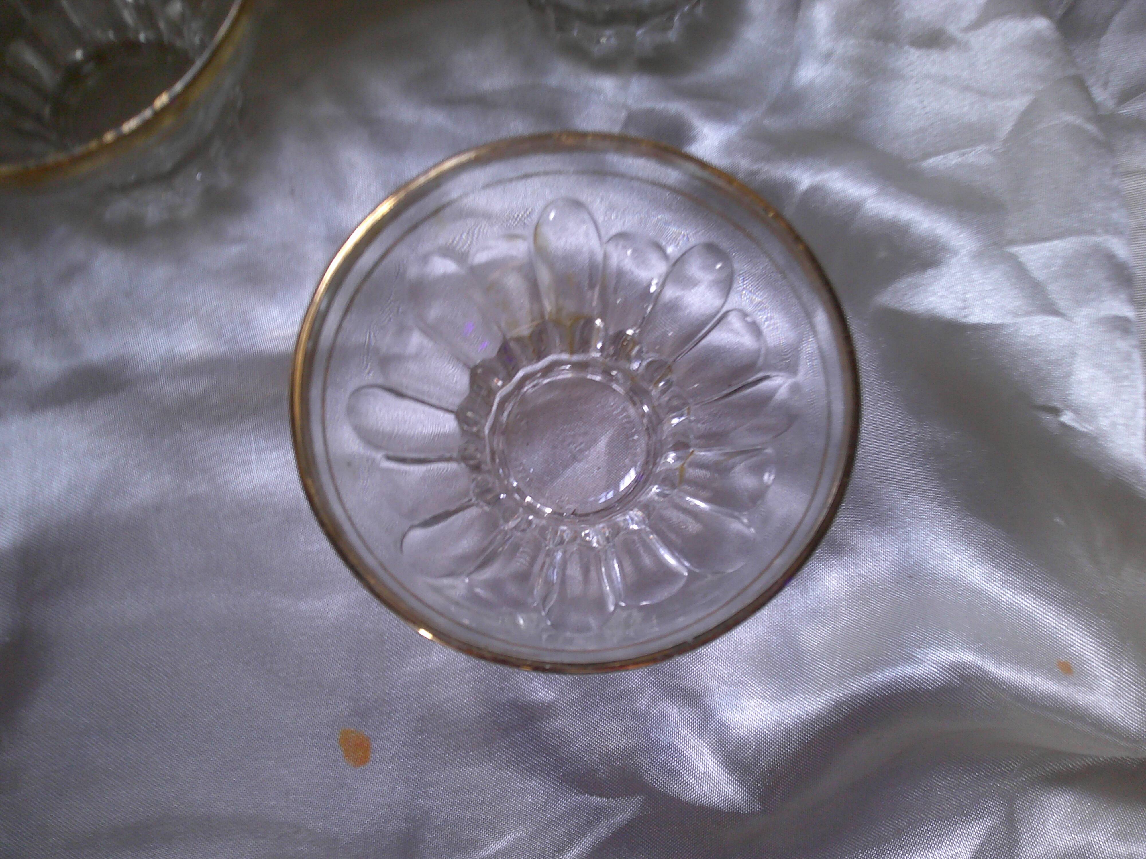 3 old champagne glasses