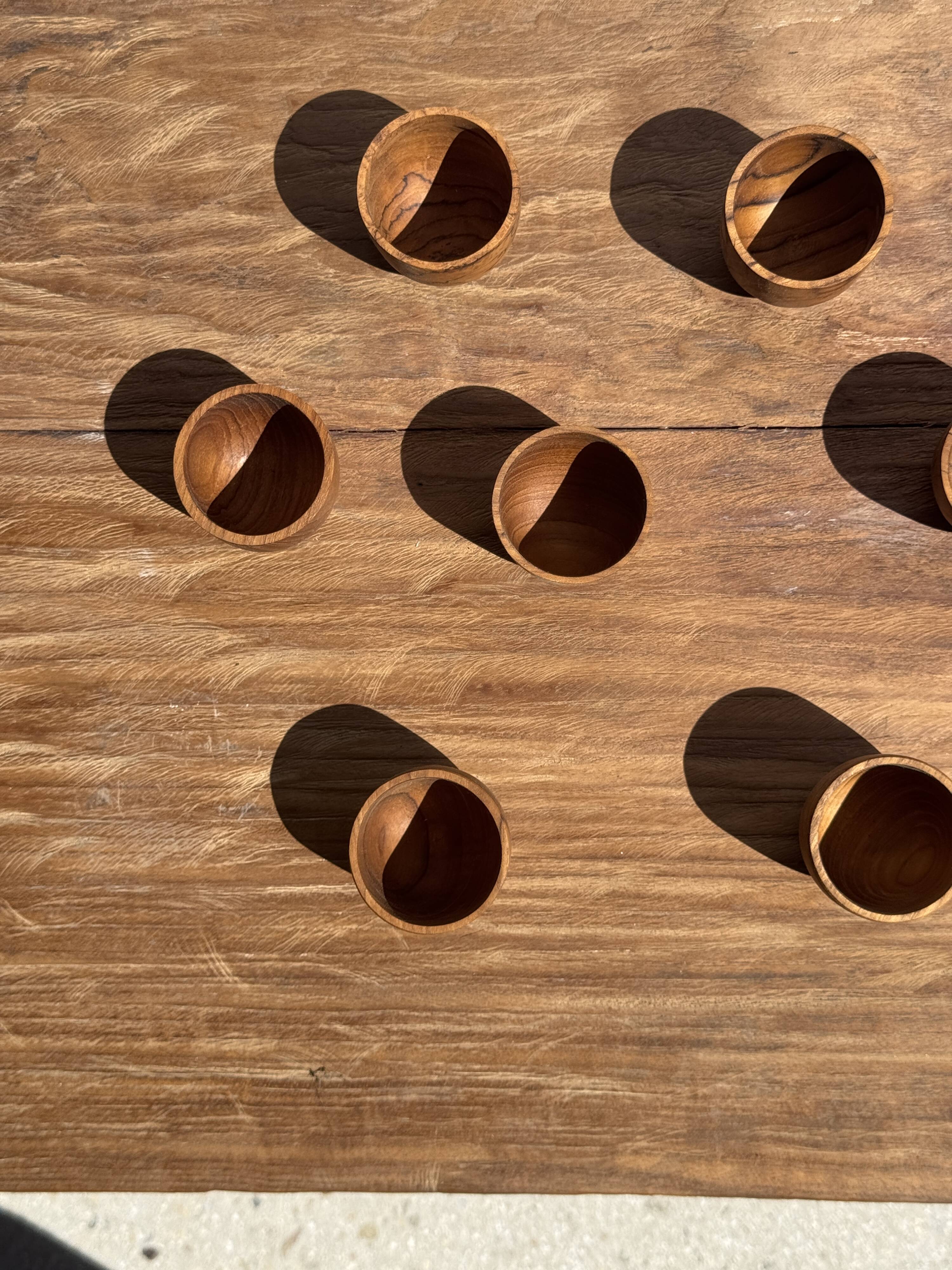Mini cup, saucer or egg cup in teak H5 D5