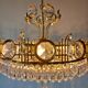 Crystal brass chandelier with 7 levels, attributed to Palwa, 1970s.
