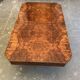 élégante table basse en loupe d'orme 1970