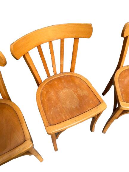 Set of six bistro chairs