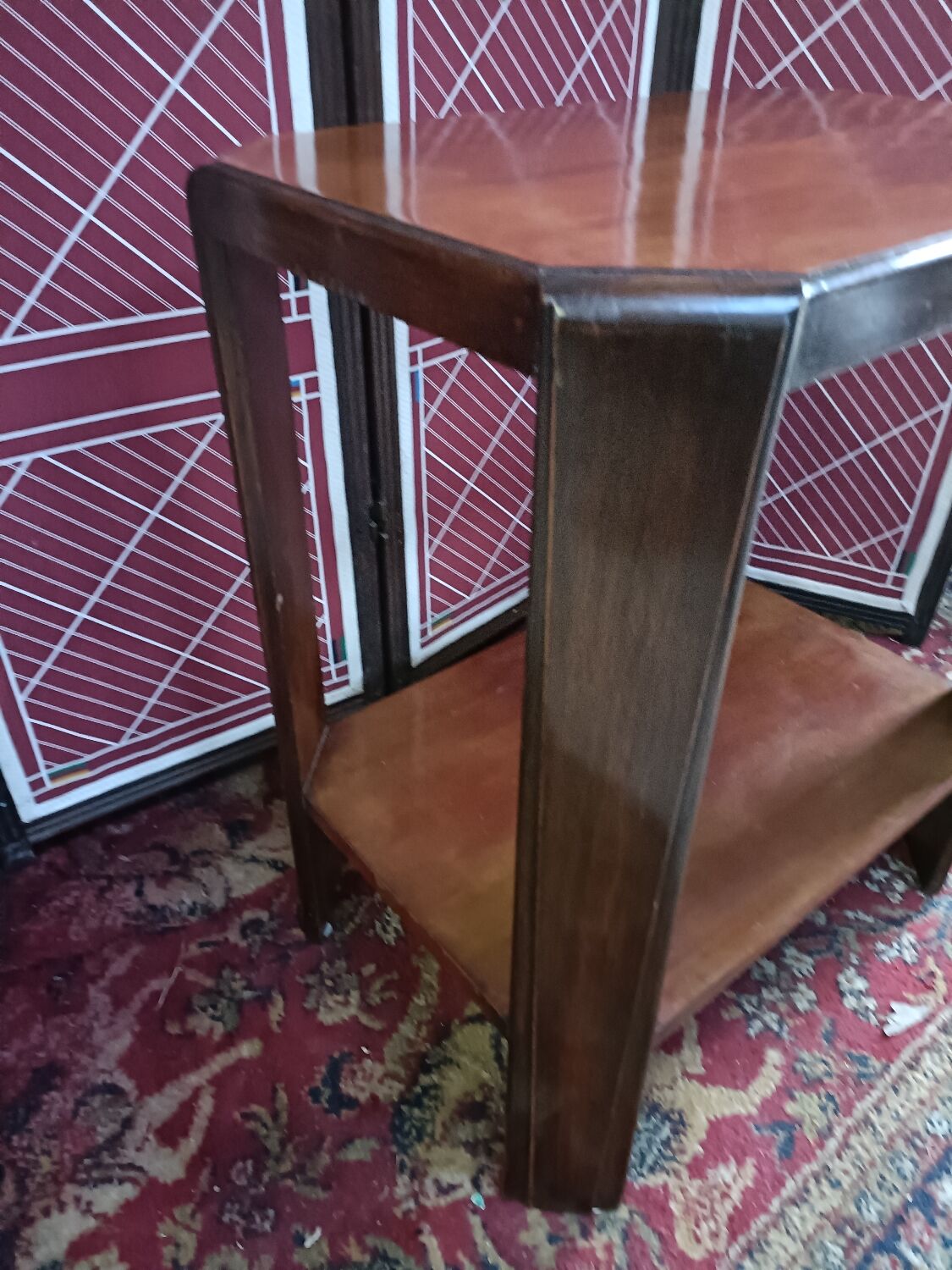 Old small art-deco pedestal table