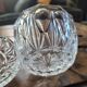 Sucrier, bonbonnière en verre pressé diamant – circa 1950