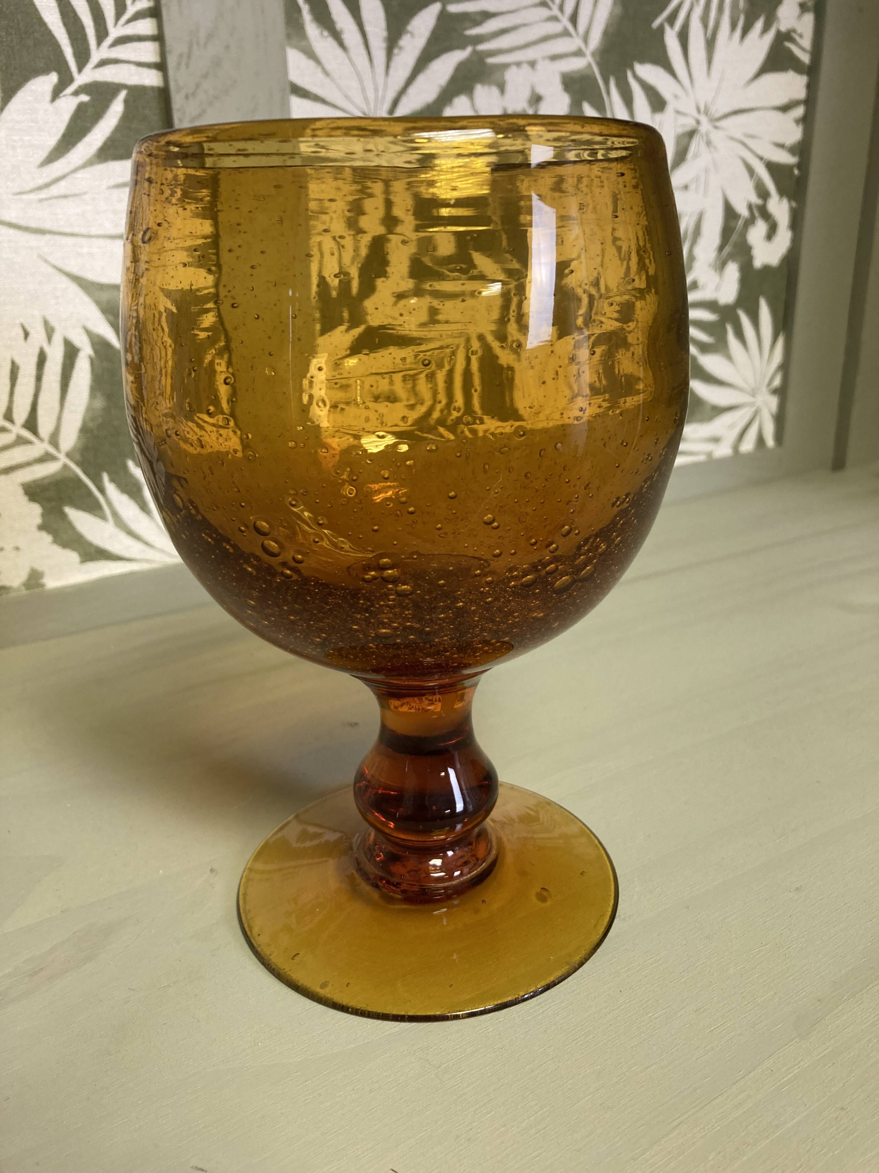 Large vintage bubble glass